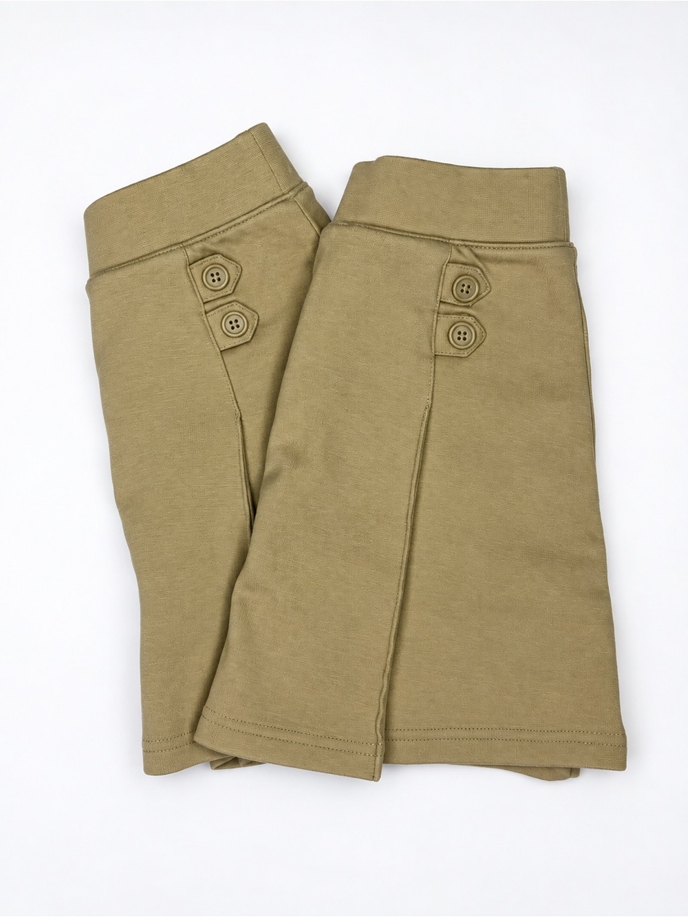Kids Khaki Button-Accent Skort Uniform Bottoms